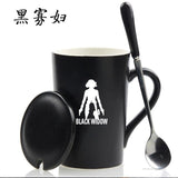 Marvel Mug With Cover Spoon 420ml The Avengers Ceramic Coffee Cups