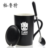 Marvel Mug With Cover Spoon 420ml The Avengers Ceramic Coffee Cups