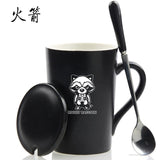 Marvel Mug With Cover Spoon 420ml The Avengers Ceramic Coffee Cups