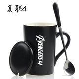 Marvel Mug With Cover Spoon 420ml The Avengers Ceramic Coffee Cups